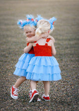 Load image into Gallery viewer, Double Trouble Dress (Cats, Hats &amp; Chaos) - Three By The Sea Clothing
