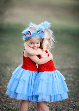 Load image into Gallery viewer, Double Trouble Dress (Cats, Hats &amp; Chaos) - Three By The Sea Clothing
