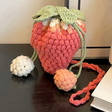 Load image into Gallery viewer, Handmade Strawberry crochet bag - Three By The Sea Clothing
