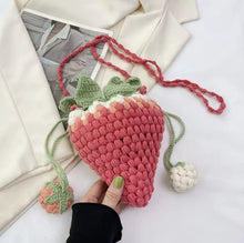 Load image into Gallery viewer, Handmade Strawberry crochet bag - Three By The Sea Clothing

