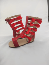 Load image into Gallery viewer, JoJo Bow Glitter Gladiators - Three By The Sea Clothing
