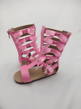 Load image into Gallery viewer, JoJo Bow Glitter Gladiators - Three By The Sea Clothing
