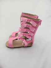 Load image into Gallery viewer, JoJo Bow Glitter Gladiators - Three By The Sea Clothing

