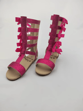 Load image into Gallery viewer, JoJo Bow Glitter Gladiators - Three By The Sea Clothing
