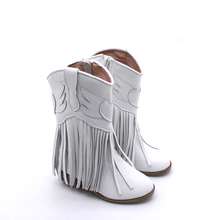 Load image into Gallery viewer, Jolene Fringe Leather Cowgirl Boots - runs narrow, size up! - Three By The Sea Clothing
