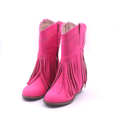 Load image into Gallery viewer, Jolene Fringe Leather Cowgirl Boots - runs narrow, size up! - Three By The Sea Clothing
