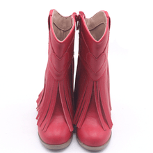 Load image into Gallery viewer, Jolene Fringe Leather Cowgirl Boots - runs narrow, size up! - Three By The Sea Clothing
