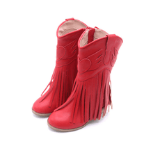 Load image into Gallery viewer, Jolene Fringe Leather Cowgirl Boots - runs narrow, size up! - Three By The Sea Clothing

