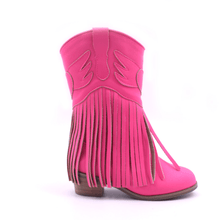 Load image into Gallery viewer, Jolene Fringe Leather Cowgirl Boots - runs narrow, size up! - Three By The Sea Clothing
