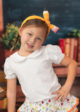 Load image into Gallery viewer, Lace Collared Layering Shirt - Short Sleeve (Bright White) - Three By The Sea Clothing
