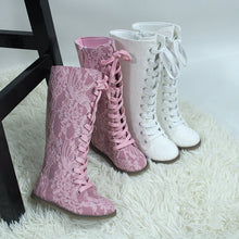 Load image into Gallery viewer, Luxe Lace Tall Boots pre - order - Three By The Sea Clothing
