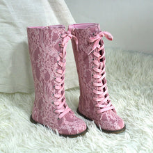 Load image into Gallery viewer, Luxe Lace Tall Boots pre - order - Three By The Sea Clothing
