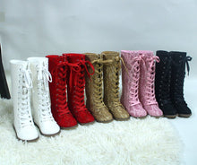 Load image into Gallery viewer, Luxe Lace Tall Boots pre - order - Three By The Sea Clothing
