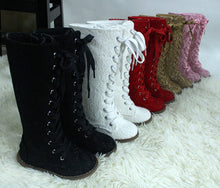 Load image into Gallery viewer, Luxe Lace Tall Boots pre - order - Three By The Sea Clothing
