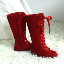Load image into Gallery viewer, Luxe Lace Tall Boots pre - order - Three By The Sea Clothing
