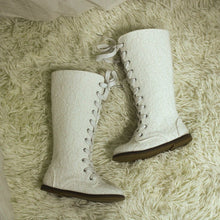 Load image into Gallery viewer, Luxe Lace Tall Boots pre - order - Three By The Sea Clothing
