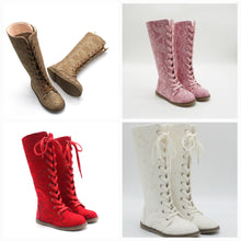 Load image into Gallery viewer, Luxe Lace Tall Boots pre - order - Three By The Sea Clothing
