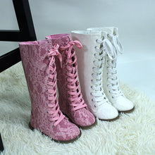 Load image into Gallery viewer, Luxe Lace Tall Boots pre - order - Three By The Sea Clothing
