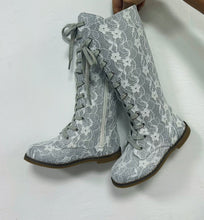Load image into Gallery viewer, Luxe Lace Tall Boots pre - order - Three By The Sea Clothing
