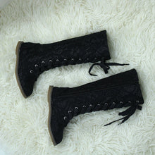 Load image into Gallery viewer, Luxe Lace Tall Boots pre - order - Three By The Sea Clothing
