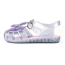 Load image into Gallery viewer, Mermaid tail bow jelly sandals - Three By The Sea Clothing
