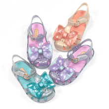 Load image into Gallery viewer, Mermaid tail bow jelly sandals - Three By The Sea Clothing
