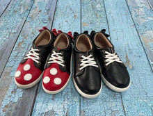 Load image into Gallery viewer, Millie sneakers - Magical Mouse and solid Black - Three By The Sea Clothing
