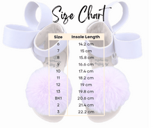 Load image into Gallery viewer, Natalie Bow Sandal Lavender pom pom - Three By The Sea Clothing
