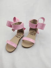 Load image into Gallery viewer, Natalie Patent Leather Bow Sandal - ready to ship - Three By The Sea Clothing
