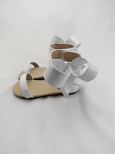 Load image into Gallery viewer, Natalie Patent Leather Bow Sandal - ready to ship - Three By The Sea Clothing
