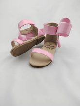 Load image into Gallery viewer, Natalie Patent Leather Bow Sandal - ready to ship - Three By The Sea Clothing
