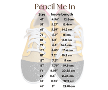 Load image into Gallery viewer, Pencil me in canvas shoes pre order - Three By The Sea Clothing
