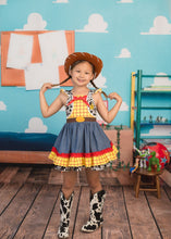 Load image into Gallery viewer, Playtime Pals - Howdy Partner Dress - Three By The Sea Clothing
