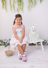 Load image into Gallery viewer, Natalie Bow Sandal Lavender pom pom
