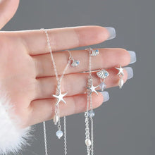 Load image into Gallery viewer, Shell and Pearl Fine Silver Jewelry Set (Style 1) - Three By The Sea Clothing
