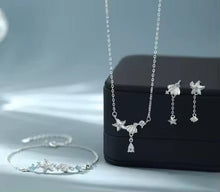 Load image into Gallery viewer, Shell Cluster Fine Silver Jewelry Set (Style 4) - Three By The Sea Clothing
