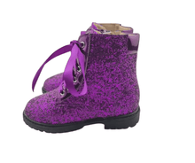 Load image into Gallery viewer, Sparkle squad glitter combat boots - Three By The Sea Clothing
