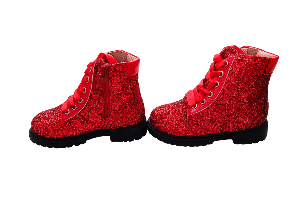 Sparkle squad glitter combat boots - Three By The Sea Clothing