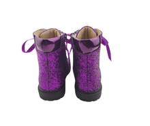 Load image into Gallery viewer, Sparkle squad glitter combat boots - Three By The Sea Clothing
