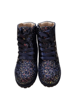Load image into Gallery viewer, Sparkle squad glitter combat boots - Three By The Sea Clothing
