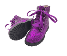 Load image into Gallery viewer, Sparkle squad glitter combat boots - Three By The Sea Clothing
