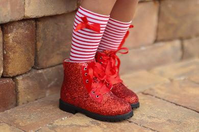 Sparkle squad glitter combat boots - Three By The Sea Clothing