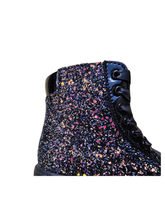 Load image into Gallery viewer, Sparkle squad glitter combat boots - Three By The Sea Clothing
