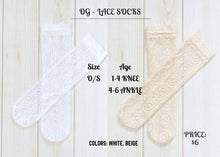 Load image into Gallery viewer, Spring Socks - OG Lace - Three By The Sea Clothing
