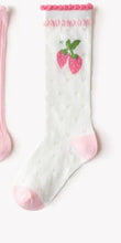 Load image into Gallery viewer, Spring strawberry - tulips - bows mesh socks - Three By The Sea Clothing
