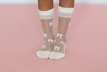 Load image into Gallery viewer, Spring strawberry - tulips - bows mesh socks - Three By The Sea Clothing

