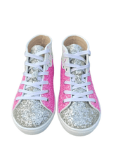 Load image into Gallery viewer, Sprinkle Glitter Hi Top Sneaker pre - order - Three By The Sea Clothing
