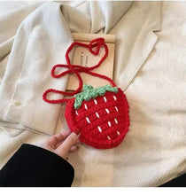 Load image into Gallery viewer, Strawberry crochet purse - Three By The Sea Clothing
