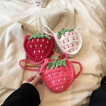 Load image into Gallery viewer, Strawberry crochet purse - Three By The Sea Clothing
