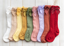 Load image into Gallery viewer, 2023 Spring Socks - Crochet (with Bows) Type 1 - Three By The Sea Clothing
